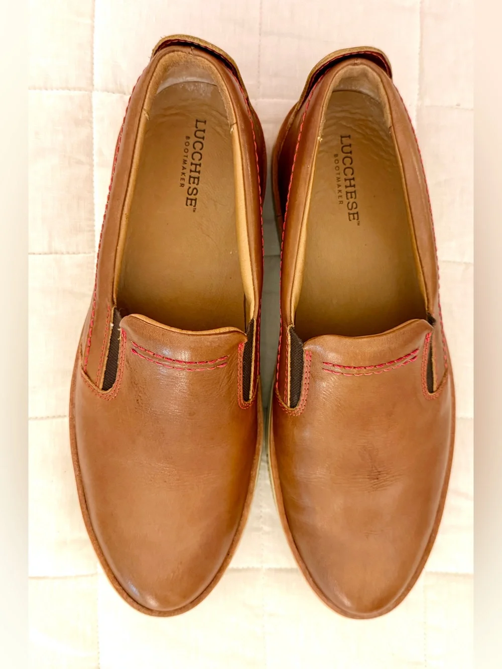 Lucchese Women’s Brown Leather “after ride” slip on loafers -11